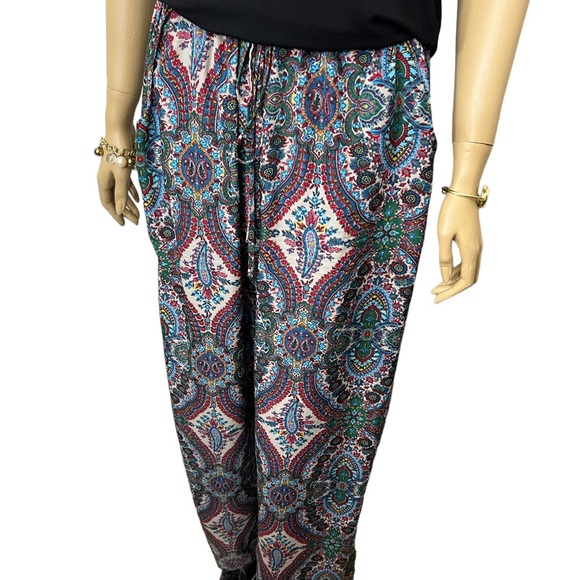🔥🔥CHA CHA VENTE LADYS PAJAMA PANT PAISLEY PRINT 100% POLY WIDE LEG. - Picture 6 of 15